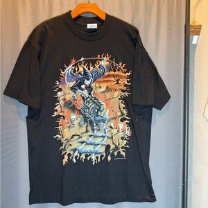 Vintage 90Black Short-Sleeve Megadeth concert shirt single stitch